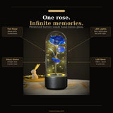 LED Eternal Rose Glass Dome - never wilts, glows forever
